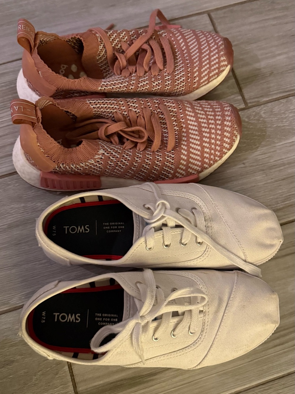 Toms Cream Canvas Sneaker
And Addidas sneaker